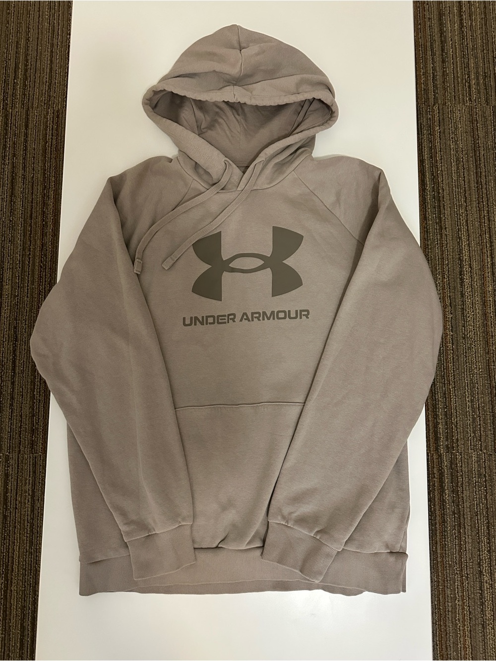 Under Armour Men’s Crewneck Hoodie in Taupe Brown